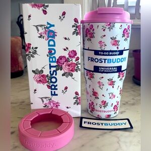 ❤️Frost Buddy Pink Floral To-Go Buddy MultiUse Tumbler NIB SoldOutEverywhere!